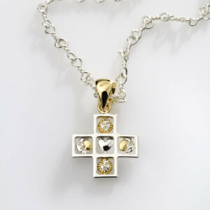 Frame Cross Mini Pendant by Sergio Bustamante