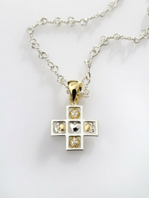 Frame Cross Mini Pendant by Sergio Bustamante