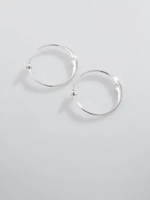 0712031 Venus Moon Hoop Earrings Large