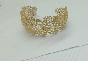 22k Gold Plate Cotton Wedding Bracelet by artist Sergio Bustamante (725014