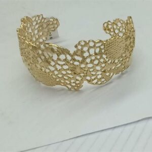 22k Gold Plate Cotton Wedding Bracelet by artist Sergio Bustamante (725014